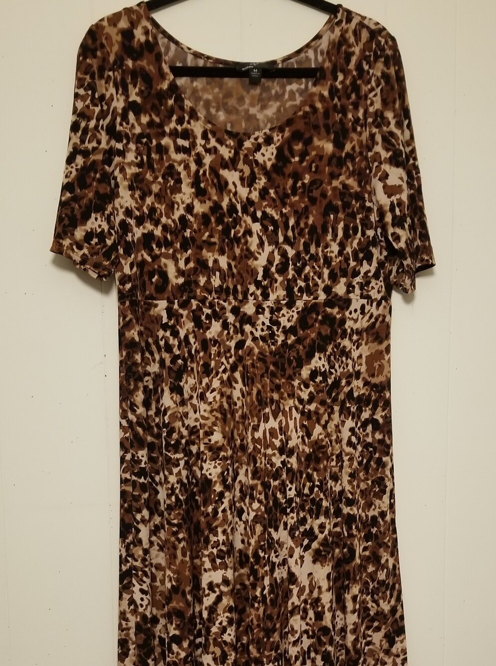 Ronni Nicole Brown Leopard Print Maxi Dress Women's Size M